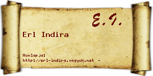 Erl Indira névjegykártya